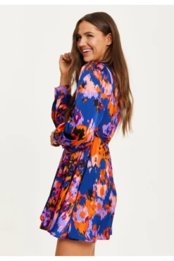 Liquorish Abstract Print Mini Wrap Dress -Sarto Vibe Sales 7EZeUqpH 14960