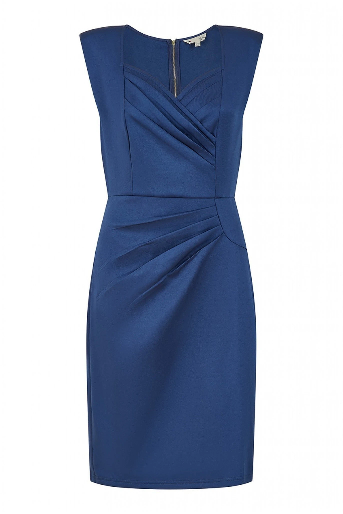 Yumi Navy Scuba Fitted Pleat Detail Dress 5 Yumi Navy Scuba Fitted Pleat Detail Dress - Image 5