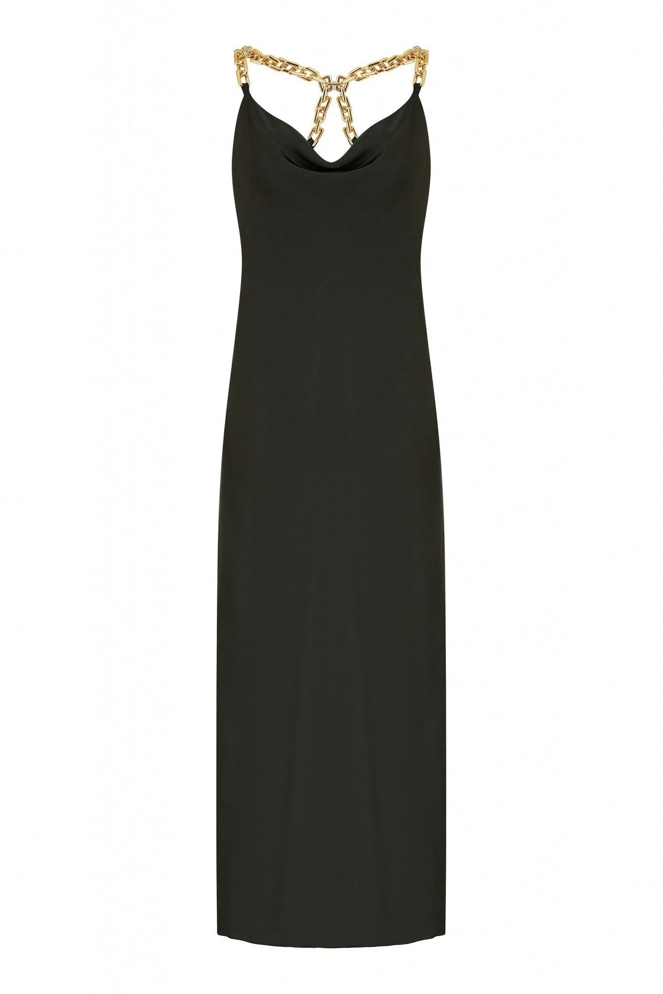 Mela London Black Satin Cowl Neck Maxi Dress 6 Mela London Black Satin Cowl Neck Maxi Dress - Image 6