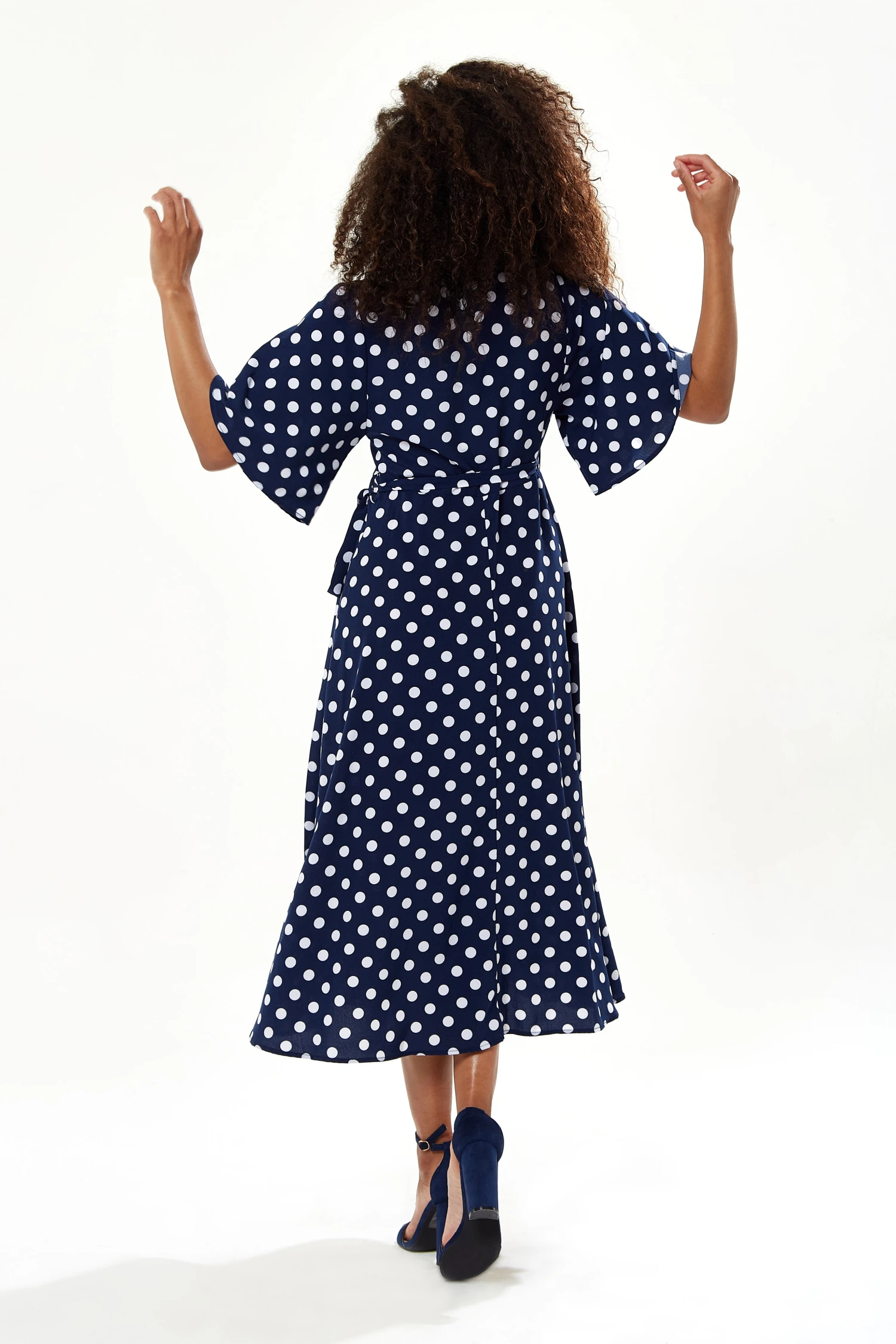Liquorish Big Polka Dot Midi Wrap Dress 3 Liquorish Big Polka Dot Midi Wrap Dress - Image 3