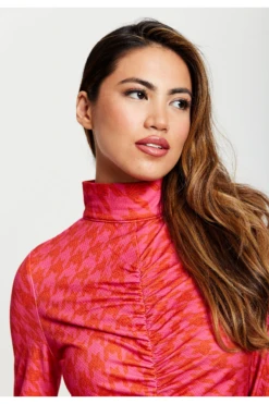 Liquorish Distorted Houndstooth Print Fitted Midi Dress -Sarto Vibe Sales BlWRCFXM 13816