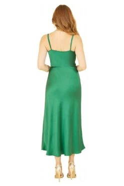 Yumi Green Satin Cowl Neck Slip Dress 6 Yumi Green Satin Cowl Neck Slip Dress -Sarto Vibe Sales CnF2Zjg1 14815