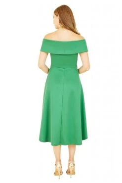Mela London Bright Green Bardot Dipped Hem Dress 8 Mela London Bright Green Bardot Dipped Hem Dress -Sarto Vibe Sales CszEPm1q 14868