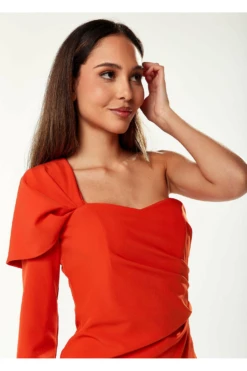 Liquorish Asymmetric Mini Dress In Orange 9 Liquorish Asymmetric Mini Dress In Orange -Sarto Vibe Sales DaFxyD0m 8368