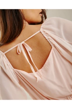 Dusty Pink Balloon Sleeve Midi Dress | Rose -Sarto Vibe Sales He4fdo4x 11518