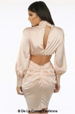 De La Creme Fashions Pleated High Neck Cut Out Mini Dress 18 De La Creme Fashions Pleated High Neck Cut Out Mini Dress -Sarto Vibe Sales IqczZCim 9588