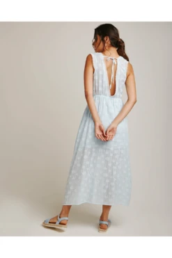 Dusty Pink Textured Broderie Hem Wrapped Dress | Blue 9 Dusty Pink Textured Broderie Hem Wrapped Dress | Blue -Sarto Vibe Sales JAXrgV4i 11571