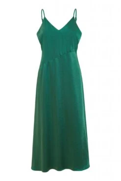 Yumi Green Satin Strappy Midi Dress -Sarto Vibe Sales Jy87vQ2T 14820