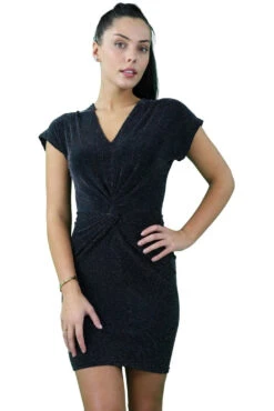 Signage Black Vest Knot Dress