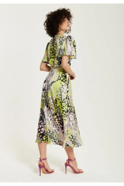 Liquorish Multicolour Abstract Print Midi Wrap Dress -Sarto Vibe Sales Ob7ngOt9 15654