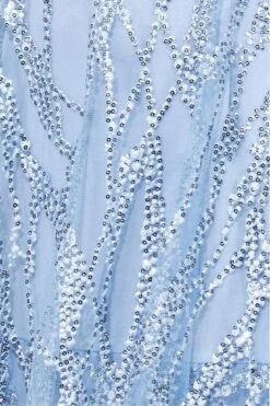 Goddiva Embroidered Mesh Tiered Midi Dress - Blue 7 Goddiva Embroidered Mesh Tiered Midi Dress - Blue -Sarto Vibe Sales QCRmFzor 14673