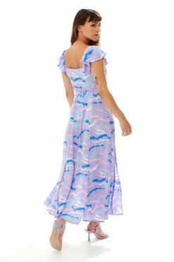 Liquorish Abstract Zebra Print Maxi Wrap Dress In Lilac -Sarto Vibe Sales QOOQON0M 10777