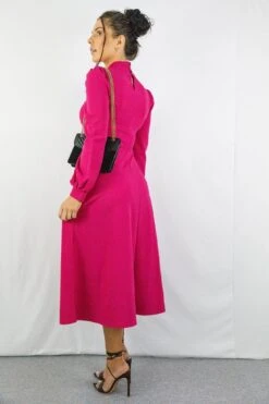 Signage Pink Turtle Neck Keyhole Long Sleeve Skater Midi 9 Signage Pink Turtle Neck Keyhole Long Sleeve Skater Midi -Sarto Vibe Sales QfXfmyap 15674