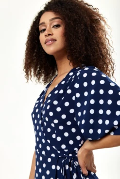 Liquorish Big Polka Dot Midi Wrap Dress 7 Liquorish Big Polka Dot Midi Wrap Dress -Sarto Vibe Sales SfqRNt7z 15404