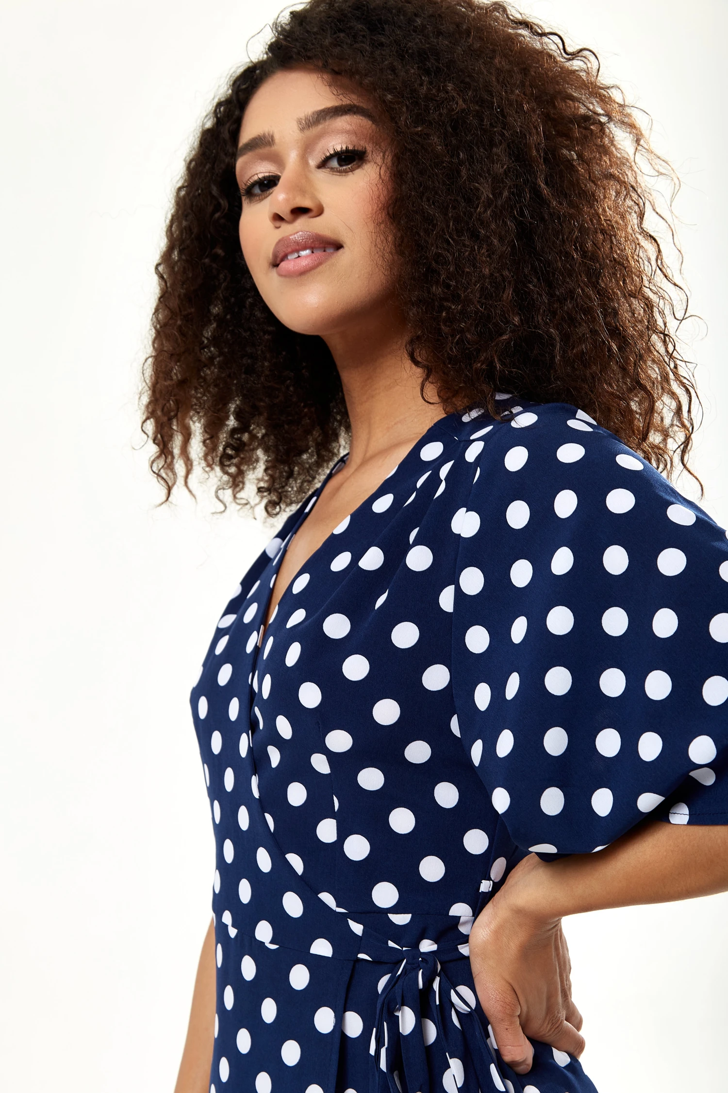 Liquorish Big Polka Dot Midi Wrap Dress 4 Liquorish Big Polka Dot Midi Wrap Dress - Image 4