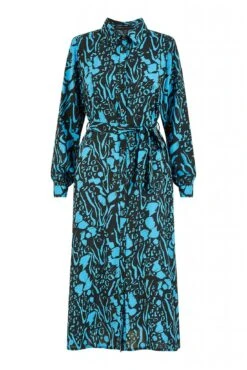 Mela London Blue Animal Print Long Sleeve Midi Shirt Dress 7 Mela London Blue Animal Print Long Sleeve Midi Shirt Dress -Sarto Vibe Sales Si2vCcZN 14772