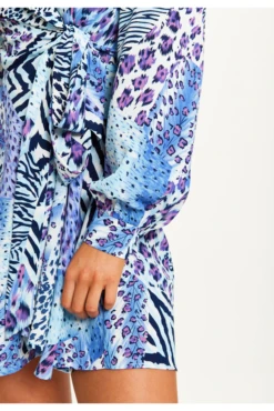 Liquorish Mixed Animal Print Mini Wrap Dress -Sarto Vibe Sales Vk2Vwhbe 14957