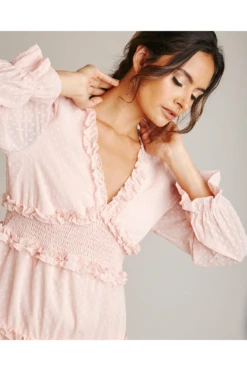 Dusty Pink Bobble Textured Frilled Mini Dress | Light Rose 6 Dusty Pink Bobble Textured Frilled Mini Dress | Light Rose -Sarto Vibe Sales WKtJhtBn 11525