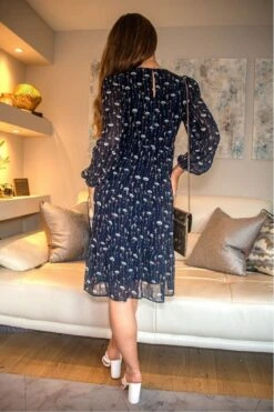 Double Second Navy Printed Long Sleeve Tiered Wrap Dress 11 Double Second Navy Printed Long Sleeve Tiered Wrap Dress -Sarto Vibe Sales ZSmpxyS0 15213