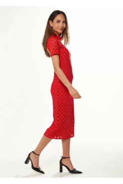 Liquorish High Neck Open Back Red Midi Dress - Red 7 Liquorish High Neck Open Back Red Midi Dress - Red -Sarto Vibe Sales dFfZoZKP 7972