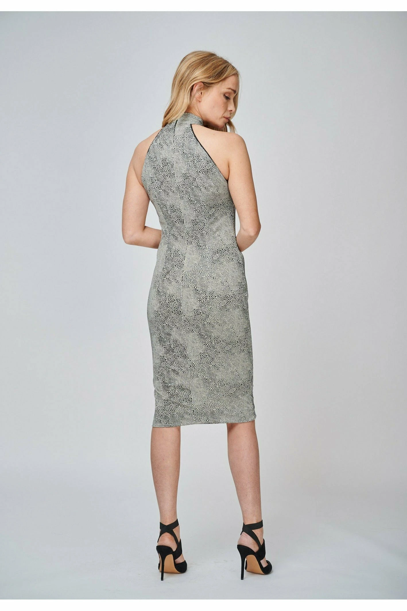 Yan Neo London The Melina Ivory & Black Dots Midi Dress 4 Yan Neo London The Melina Ivory & Black Dots Midi Dress - Image 4