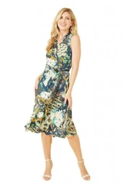 Mela London Green Patchwork Paisley Satin Wrap Effect Midi 10 Mela London Green Patchwork Paisley Satin Wrap Effect Midi -Sarto Vibe Sales edoOZgSR 14780
