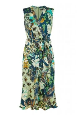 Mela London Green Patchwork Paisley Satin Wrap Effect Midi 11 Mela London Green Patchwork Paisley Satin Wrap Effect Midi -Sarto Vibe Sales hGsT2SGB 14780