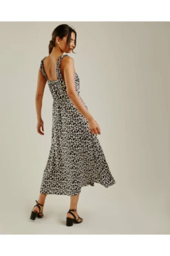 Dusty Pink Animal Print Silky Midi Dress 6 Dusty Pink Animal Print Silky Midi Dress -Sarto Vibe Sales ihtzD9lc 11511