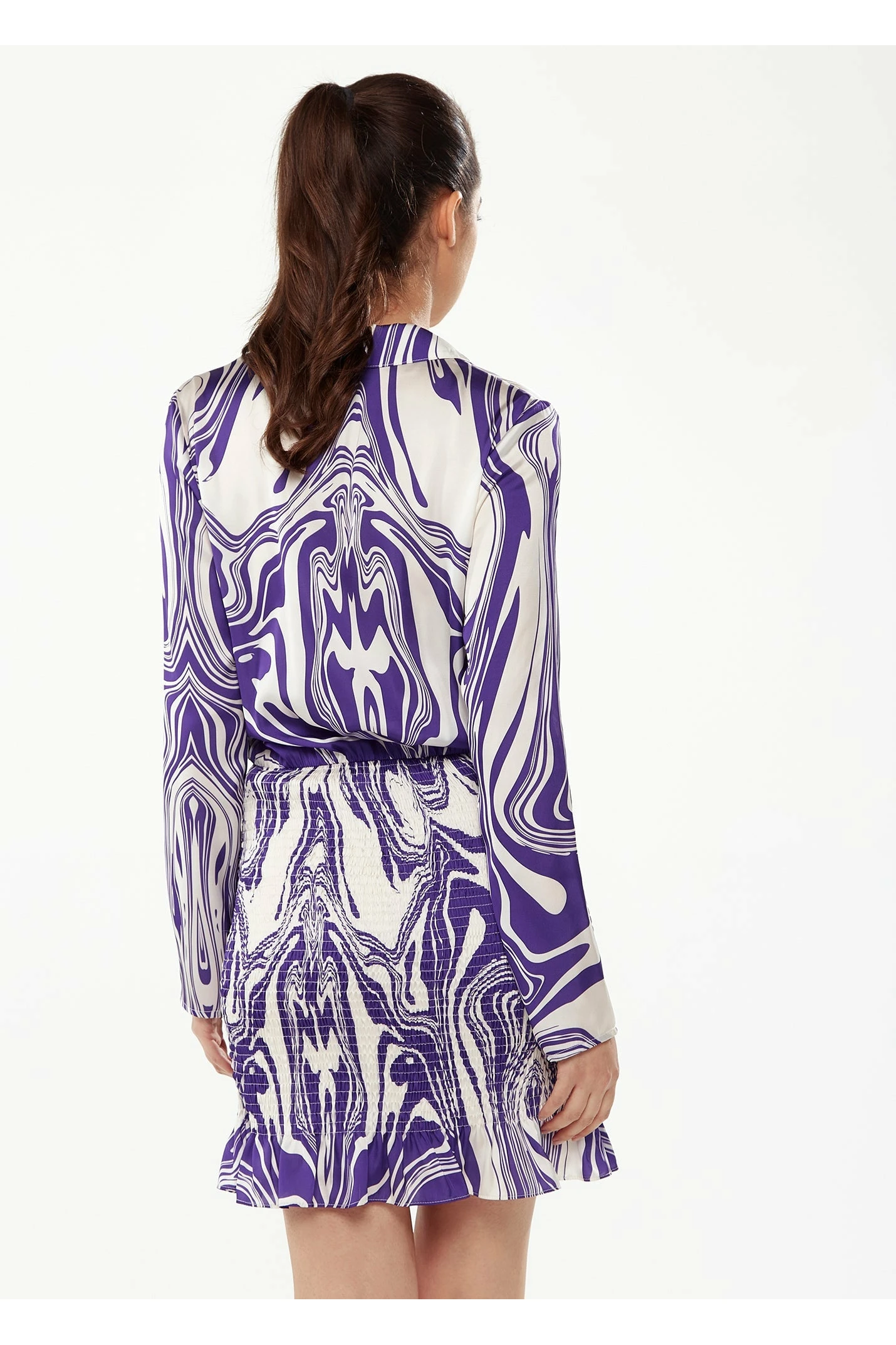 Liquorish Marble Print Dress In Purple 4 Liquorish Marble Print Dress In Purple - Image 4