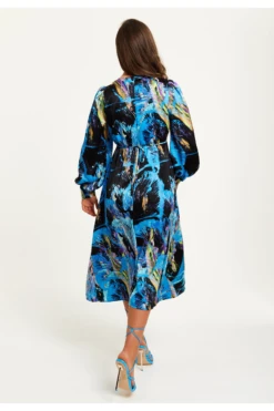 Liquorish Multicolour Abstract Print Midi Dress -Sarto Vibe Sales luqkk1QQ 14966