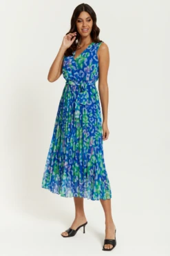 Hoxton Gal Wrap Front Multicolour Green Leopard Print Dress -Sarto Vibe Sales mcJI5ozF 14180