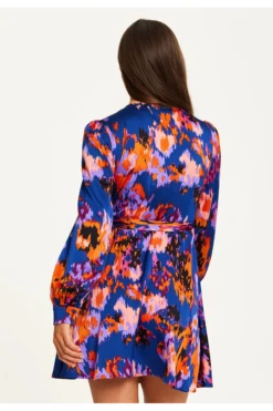 Liquorish Abstract Print Mini Wrap Dress -Sarto Vibe Sales nCmEUIUw 14960