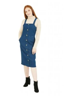 Yumi Denim Dungaree Dress