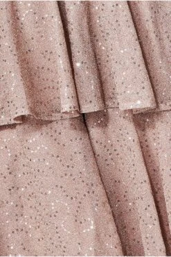 Goddiva Sequin Lurex Tiered Midi Dress - Champagne 9 Goddiva Sequin Lurex Tiered Midi Dress - Champagne -Sarto Vibe Sales q0GQ04A5 13468