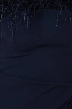 Goddiva Feather Boobtube Midi Dress - Navy 9 Goddiva Feather Boobtube Midi Dress - Navy -Sarto Vibe Sales t60vZqfV 15630