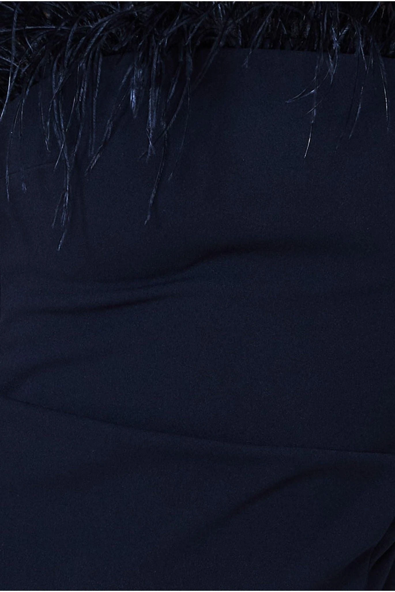 Goddiva Feather Boobtube Midi Dress - Navy 5 Goddiva Feather Boobtube Midi Dress - Navy - Image 5