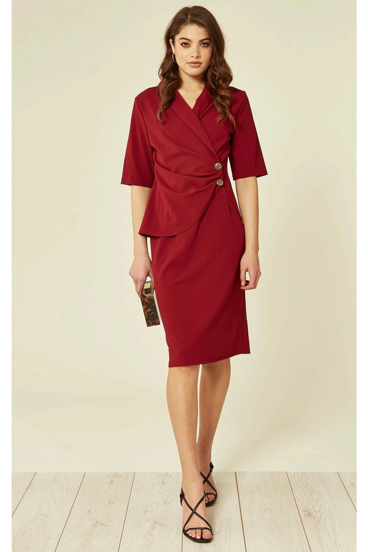 De La Creme Fashions Diane Wrap Blazer Dress 2 De La Creme Fashions Diane Wrap Blazer Dress - Image 2