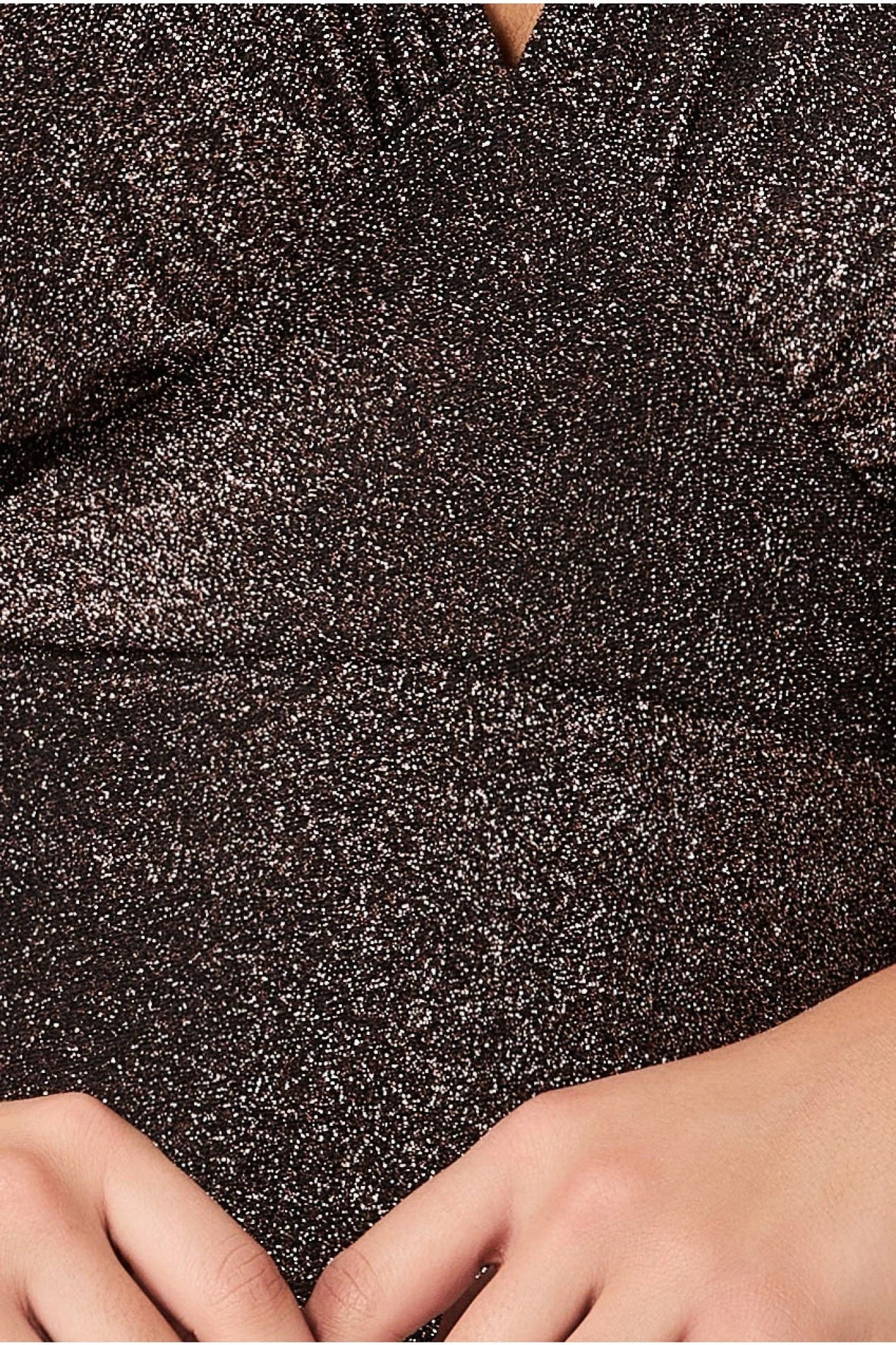 Goddiva Kimono Sleeve Lurex Midi Dress - Bronze 5 Goddiva Kimono Sleeve Lurex Midi Dress - Bronze - Image 5