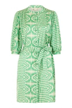 Yumi Green Geo Print Shirt Dress -Sarto Vibe Sales wmGKklVG 13252
