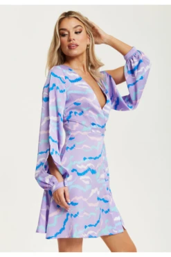 Liquorish Abstract Zebra Print Mini Dress Slit Sleeves 8 Liquorish Abstract Zebra Print Mini Dress Slit Sleeves -Sarto Vibe Sales xiCZln7i 15656