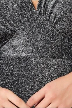 Goddiva Kimono Sleeve Lurex Midi Dress - Silver 8 Goddiva Kimono Sleeve Lurex Midi Dress - Silver -Sarto Vibe Sales z7QhTUsd 13974